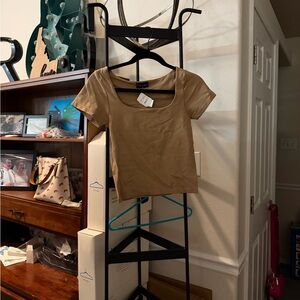 Trendy Tan Crop Top for Women